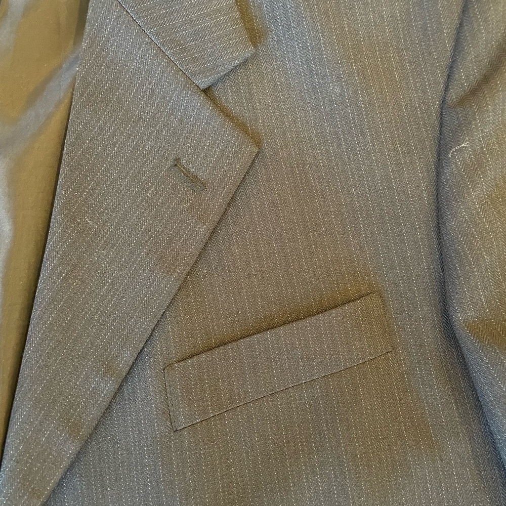 Classic Navy Pen Stripe Men's Suit - Picture 2 of 7